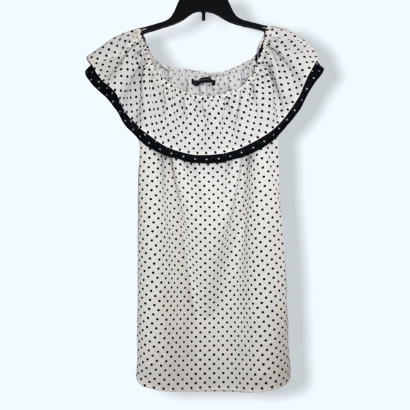 Zara Polka Dot Off the Shoulder Mini Dress Sz Med - Picture 1 of 7